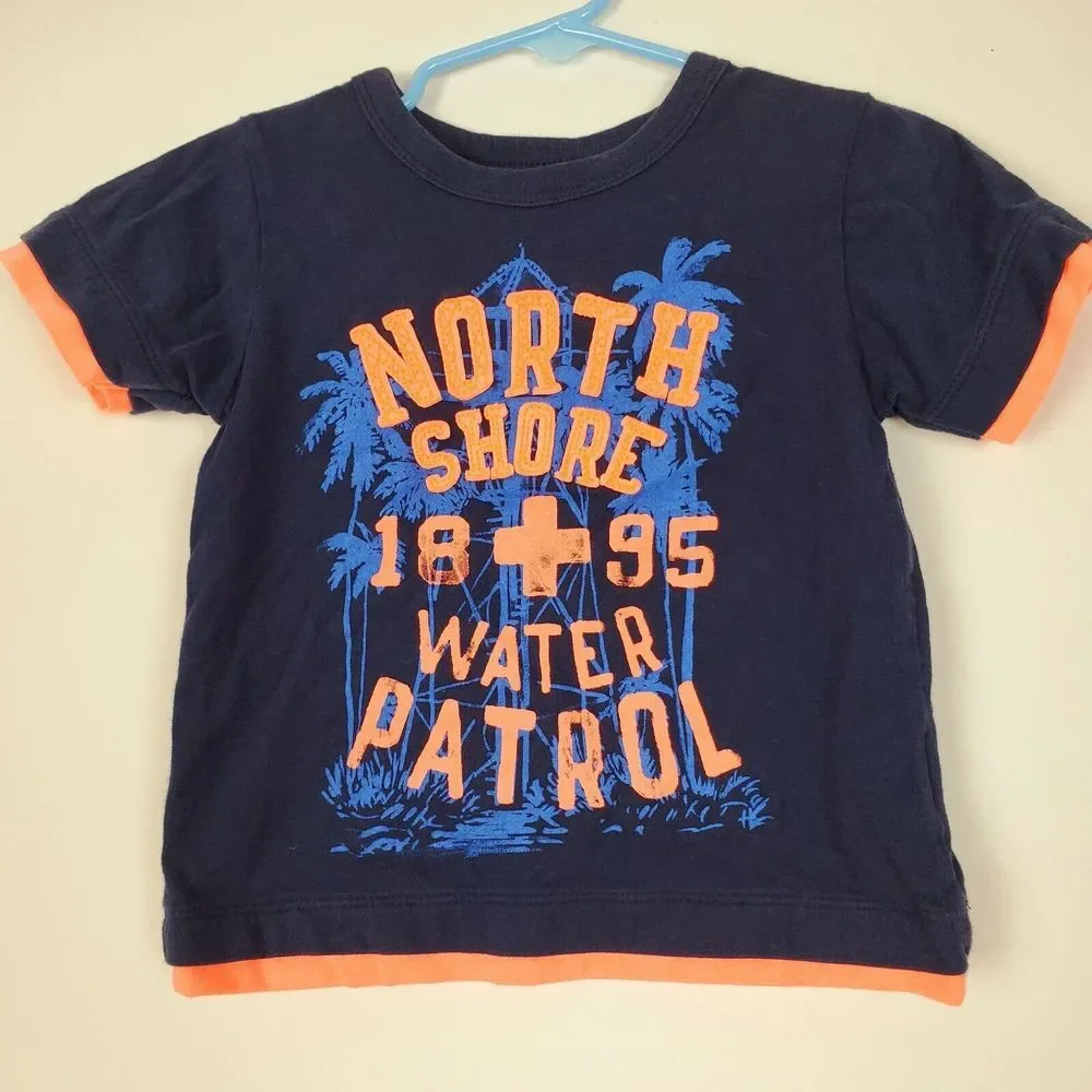 Osh‎ Kosh North Shore Embroidered Shirt 18 Months Toddler Top Blue